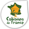 Logo cabanes de France, partner van camping Les Castors in de Elzas