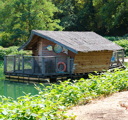 La cabane insolite cabane flottante Ariel : location d'hébergements insolites dans les Vosges