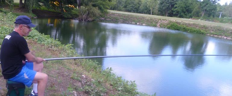 Fishing at the campsite Les Castors in Alsace