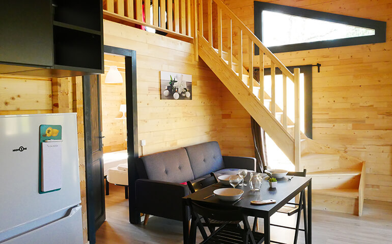 woonkamer en Mezzanine Cottage voor 6 personen